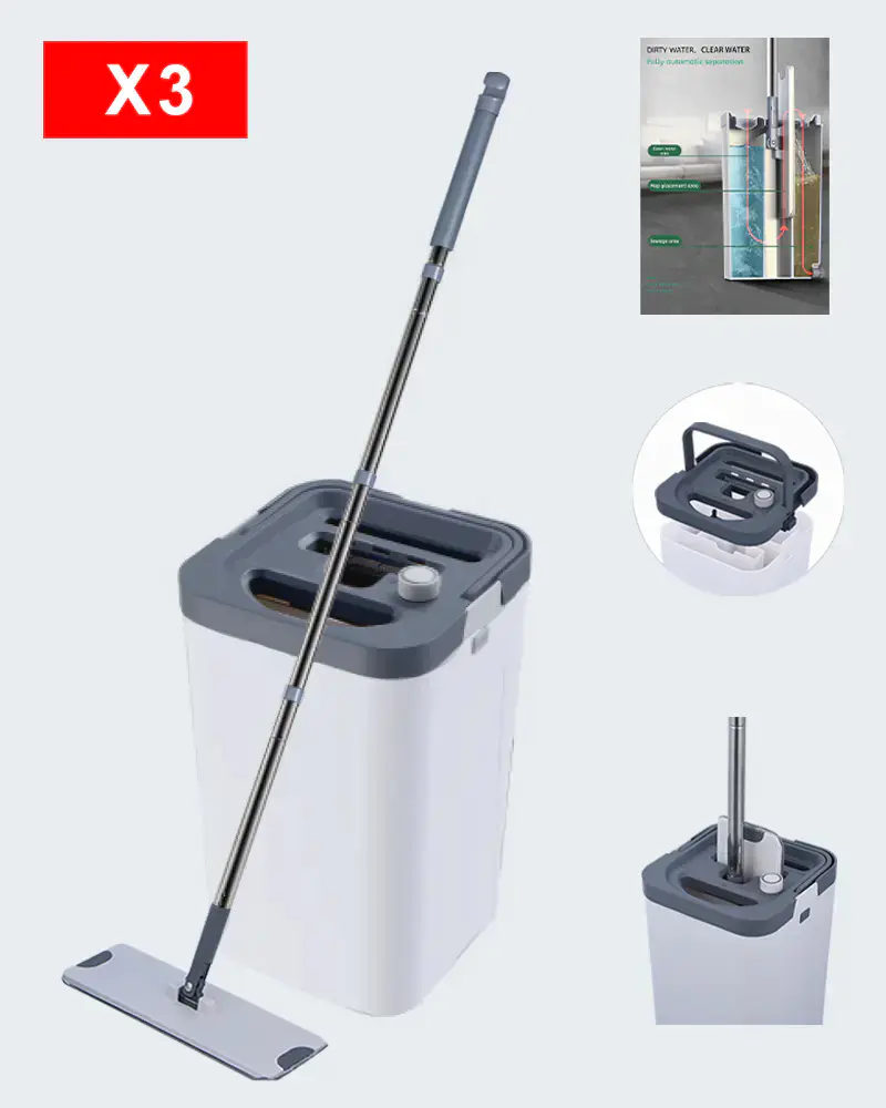  Still using traditional mops? How convenient is the Cleaning Separation Flat Mop Bucket Set?